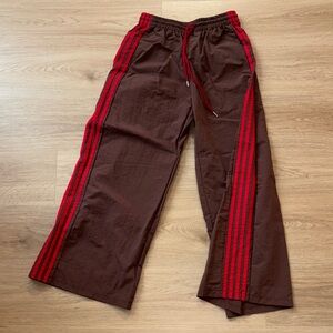 Women’s Brown and Red Striped Pants